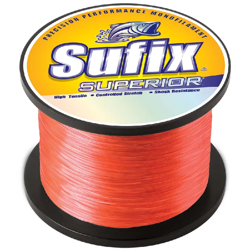 Invisible Fishing Line-Sufix Superior Neon Fire Monofilament - 20lb - 5875 yds