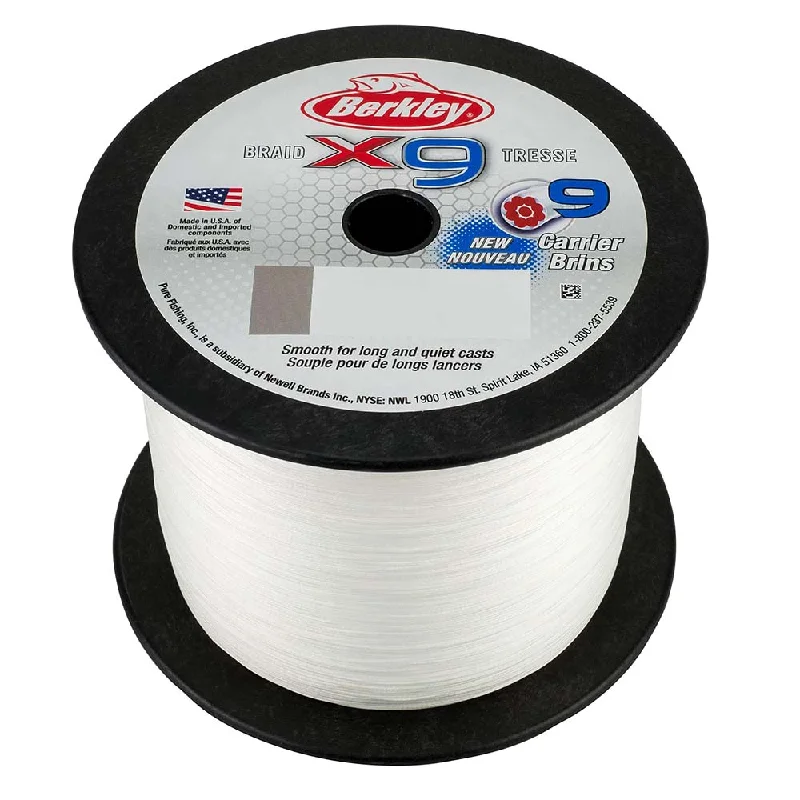 Fishing Line for Ice Fishing-Berkley x9 Braid Crystal - 10lb - 2188 yds - X9BBK10-CY