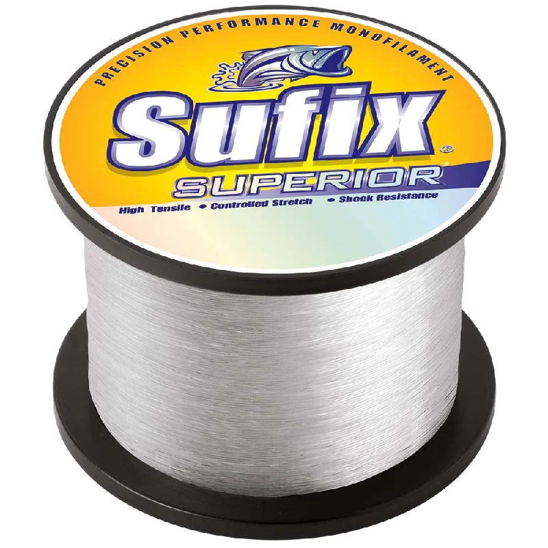 Lightweight Braided Fishing Line-Sufix Superior Clear Monofilament - 80lb - 1445 yds