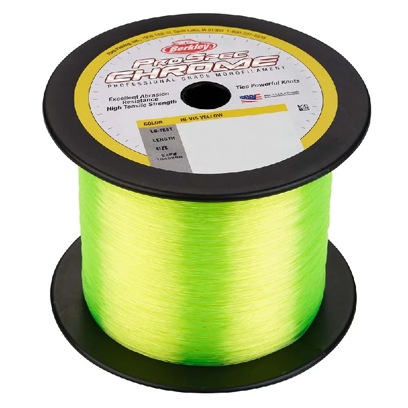 Super Strong Fishing Line-Berkley ProSpec Chrome Hi-Vis Yellow Microfilament - 12lb - 1000 yds - PSC1B12-HVY