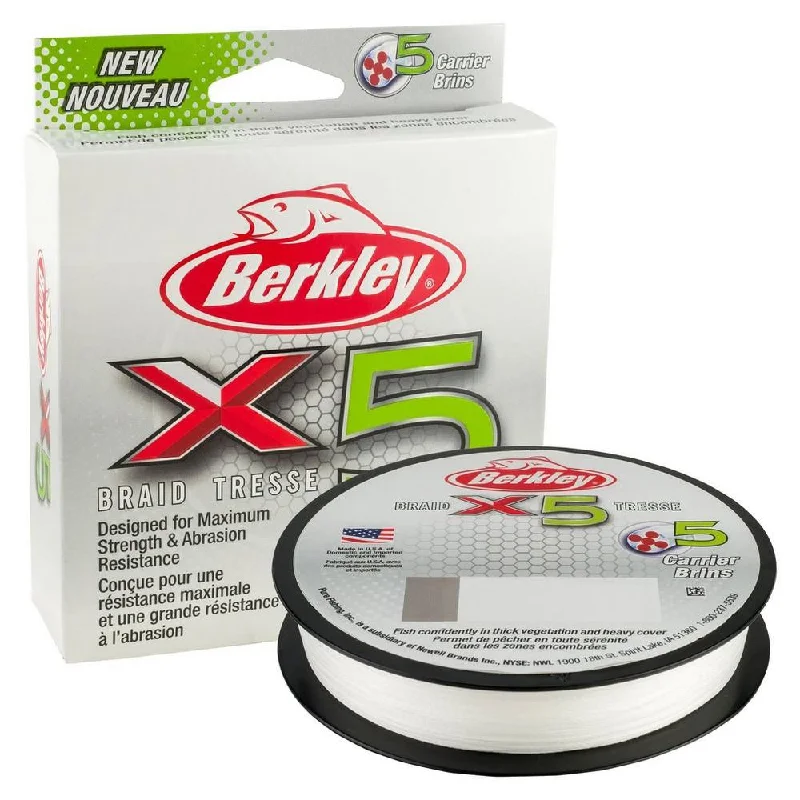 Super Tough Fishing Line-Berkley x5 Braid - 10/4 - 328yds - Crystal