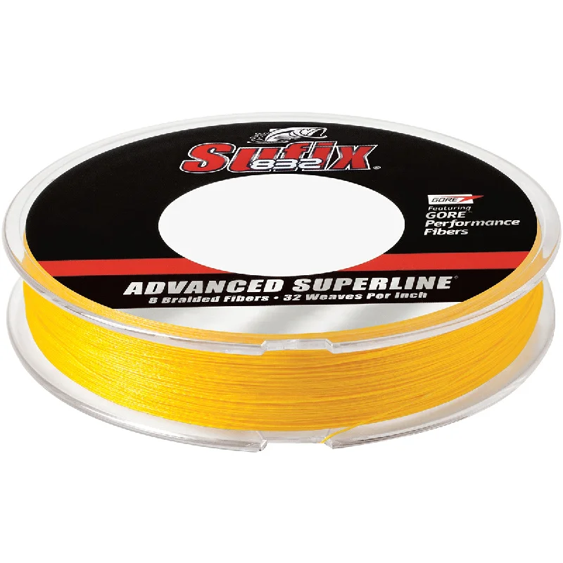 Low-Stretch Braided Fishing Line-Sufix 150 Yard 832 Advanced Superline Braid Fishing Line - 10 lb. - Hi-Vis Yellow