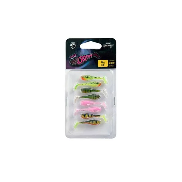 Multi-Color Lures-Fox Rage Ultra UV 4cm Mixed Shad Dropshot Softbaits