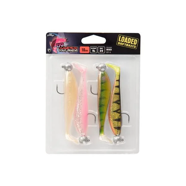 Spinnerbait Lures-Fox Rage Ultra UV Zander Pro Shads Loaded Mixed