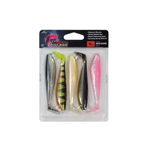 High-Quality Lures-Fox Rage UV Zander Pro Shad Softbaits 10cm Mixed