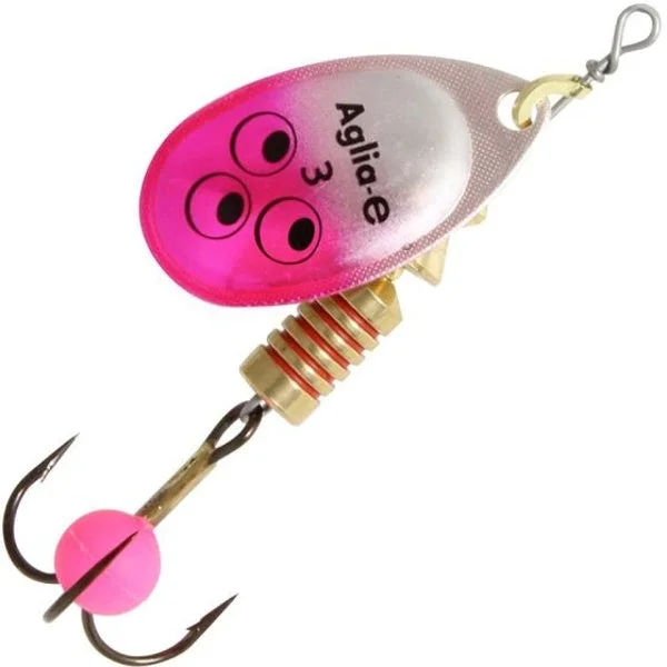 Deep-Diving Crank Lures-Mepps Aglia e Brite Pink Blade Spinner Lure