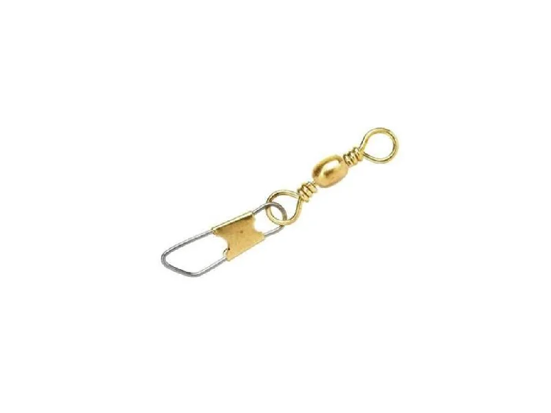 Weighted Lures-Eagle Claw Snap Swivel / Barrel Swivel w/Safety Snap Size 10