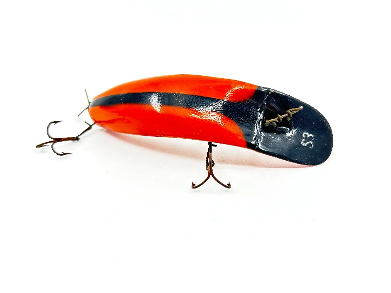 Fishing Lures for Snapper-Helin Flatfish S3, Orange with Stripe and Spots Color