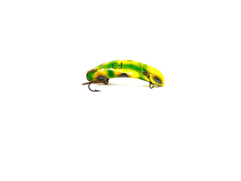 Fishing Lures for Striper-Helin Flatfish F3, Frog Color-Wooden