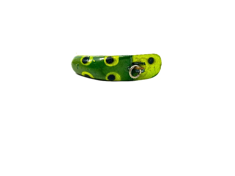 Smallmouth Bass Lures-Helin Flatfish F4, Frog Color