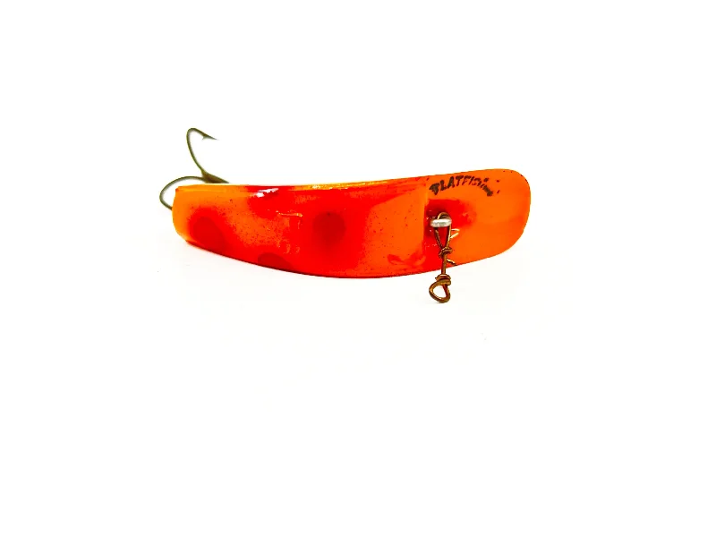 Realistic Crawfish Lures-Helin Flatfish F6, Orange Spots Color