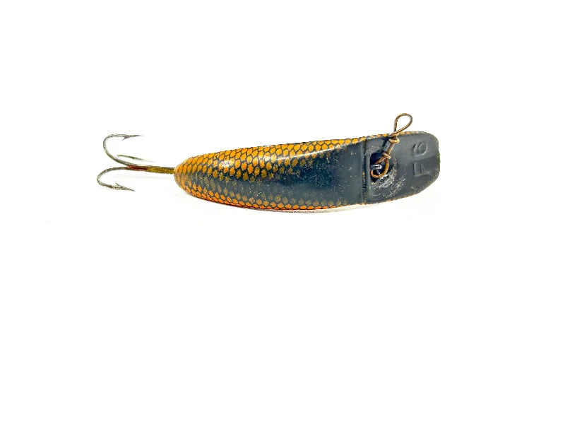 Hybrid Soft Lures-Helin Flatfish F6, Perch Scale Color