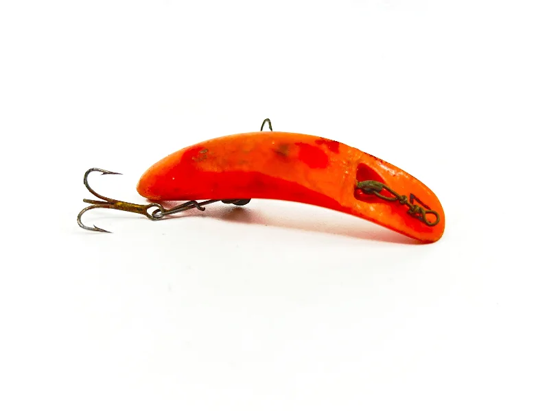 Lures for Saltwater Fishing-Helin Flatfish F7, Orange with Spots Color