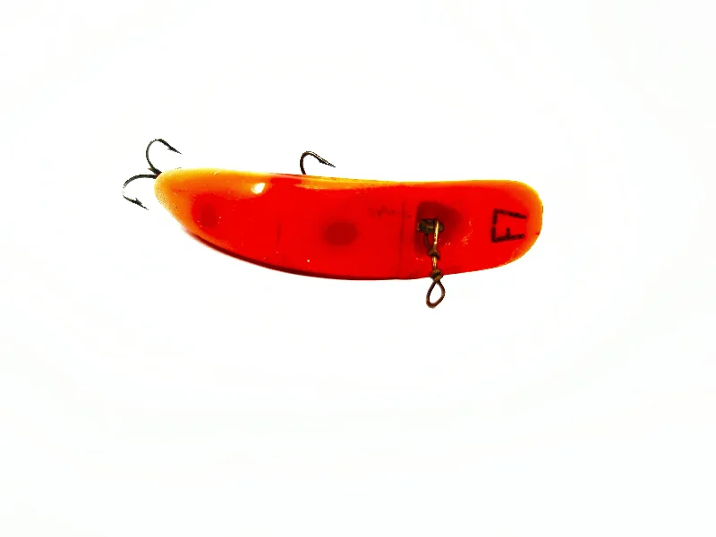 Shrimp Imitation Lures-Helin Flatfish F7, Orange with Spots Color