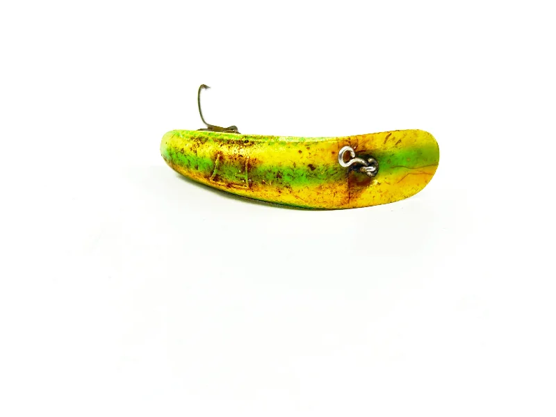 Fishing Lures for Salmon-Helin Flatfish F7, Yellow Green Stripes Color