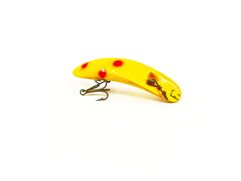 Night Fishing Lures-Helin Flatfish F7, Yellow with Spots Color