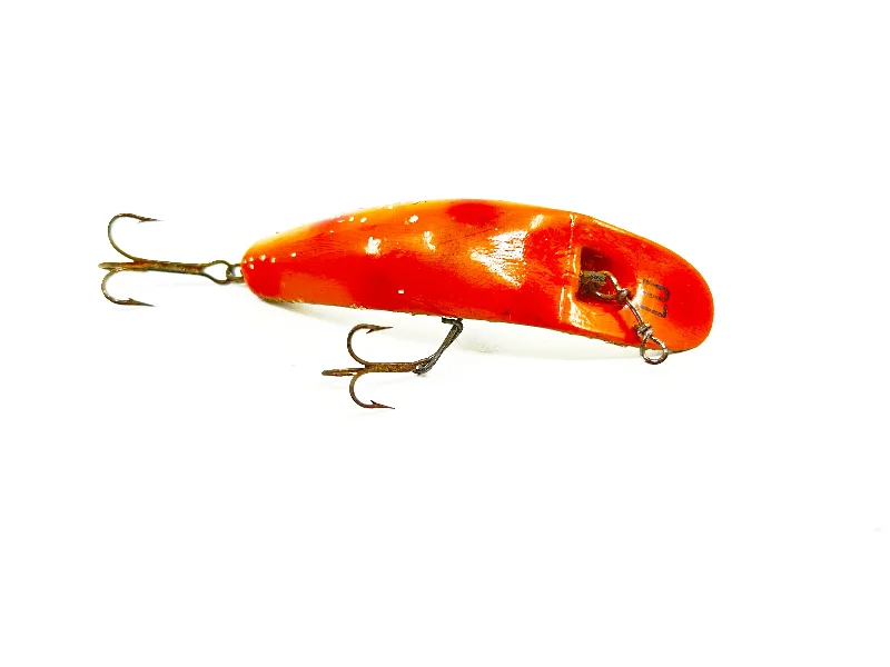 Action-Packed Lures-Helin Flatfish LU, Orange Top / Glitter Bottom Color-Wooden