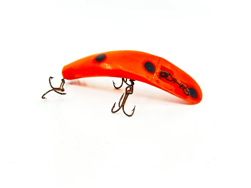 Customizable Lures-Helin Flatfish LU, Orange with Spots Color