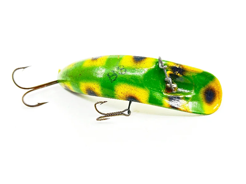 Crankbait with Rattle Lures-Helin Flatfish S3, Frog Color-Wooden