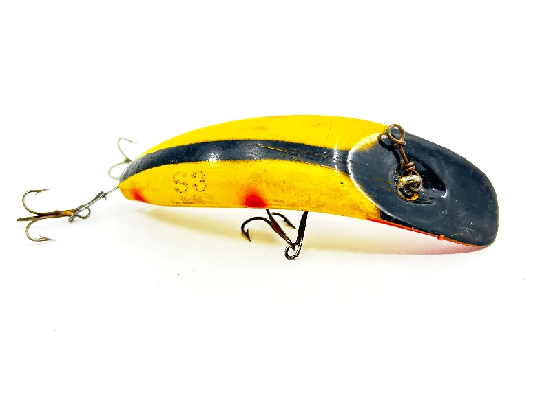 Realistic Lures-Helin Flatfish S3, Yellow with Stripe and Spots Color-Wooden