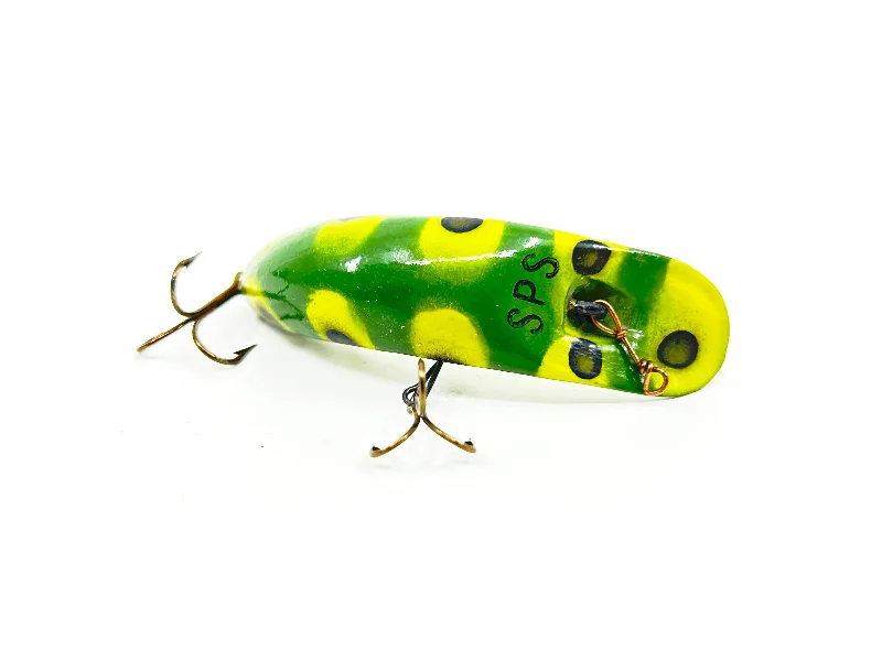 Fishing Lures for Trout-Helin Flatfish SPS, Frog Color-Wooden