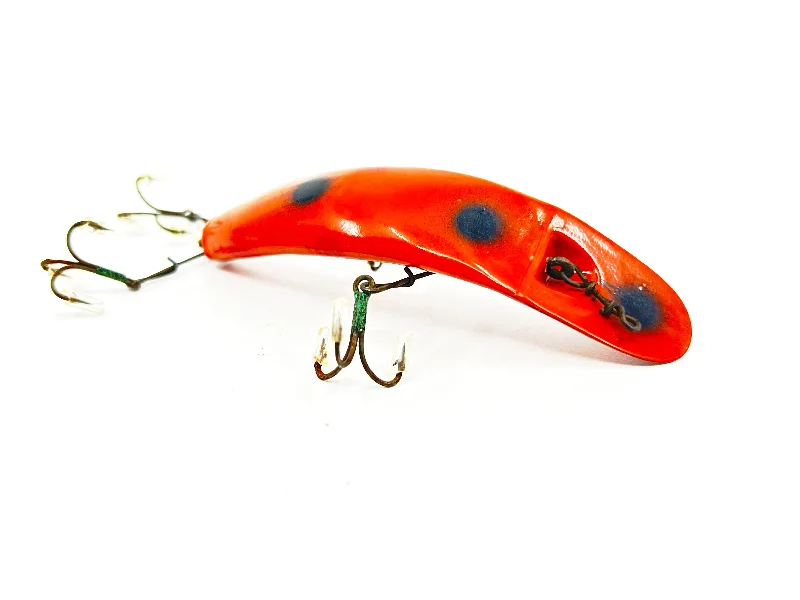 Scented Fishing Lures-Helin Flatfish T4, Orange with Spots Color