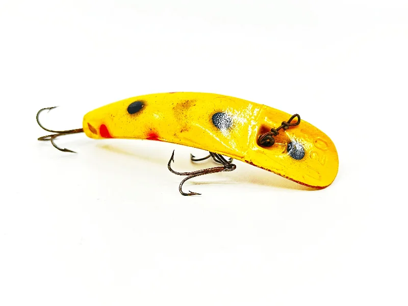 Slow-Sinking Lures-Helin Flatfish U20, Yellow with Spots Color