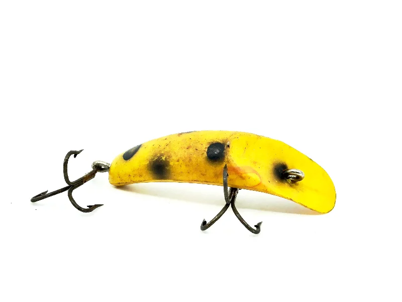 Steelhead Lures-Imitation Helin Flatfish F7 size, Yellow with Spots Color