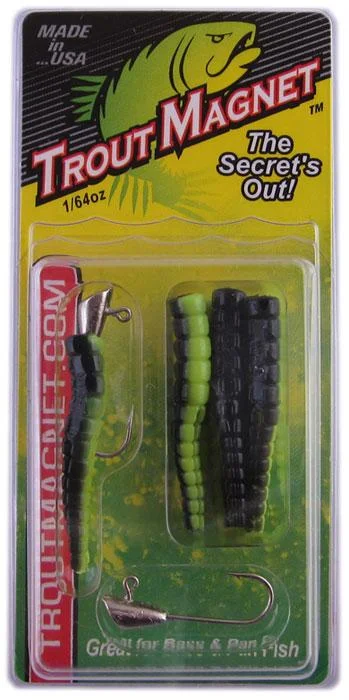 Night Fishing Lures-Leland Trout Magnet 1/64oz 9ct Black-Green