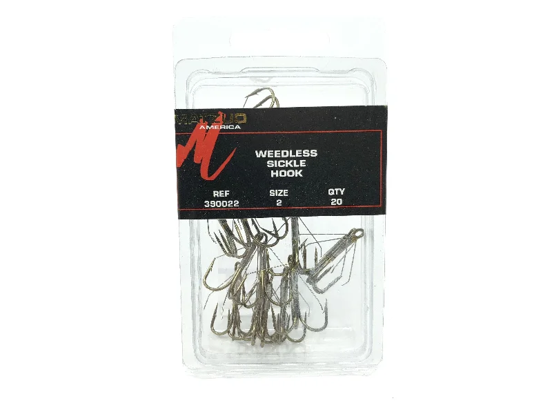 Hard Body Lures-Matzuo American Weedless Sickle Hook Size 2 Qty 20 Ref 390022