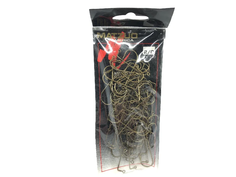 Night Fishing Lures-Matzuo American Aberdeen Jig 90 Leg Bronze Hook Size 2/0 Qty 100 Hooks Ref 117024-2/0