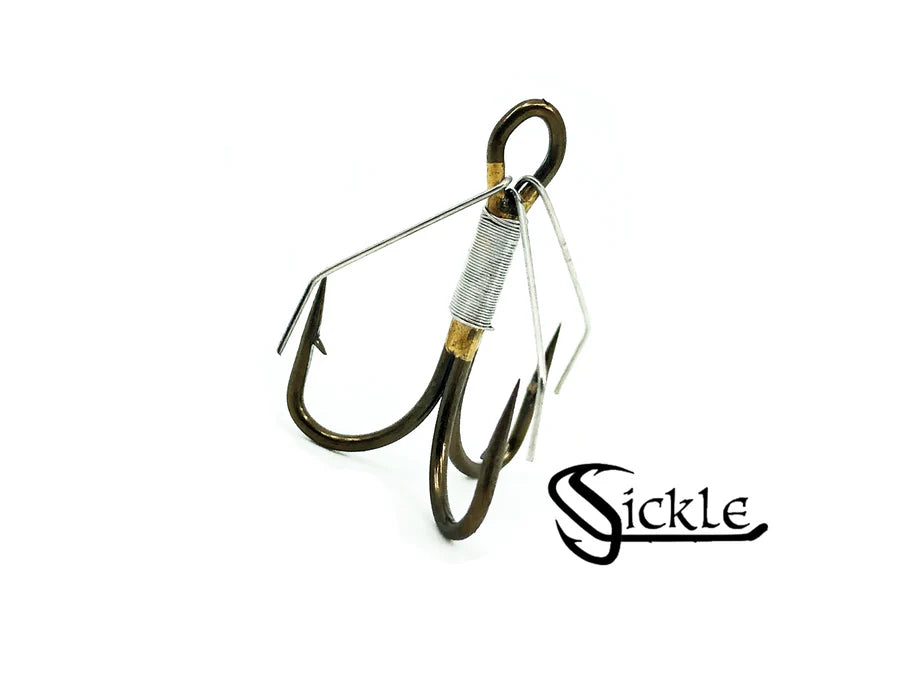 Scented Fishing Lures-Matzuo American Weedless Treble Sickle Hook Size 2 Qty 20 Hooks 390022-2, Bronze Hook Color