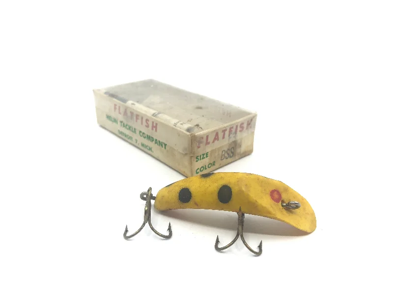 Freshwater Lures-Helin Flatfish Yellow with Black and Red Spots Color with BSS Box