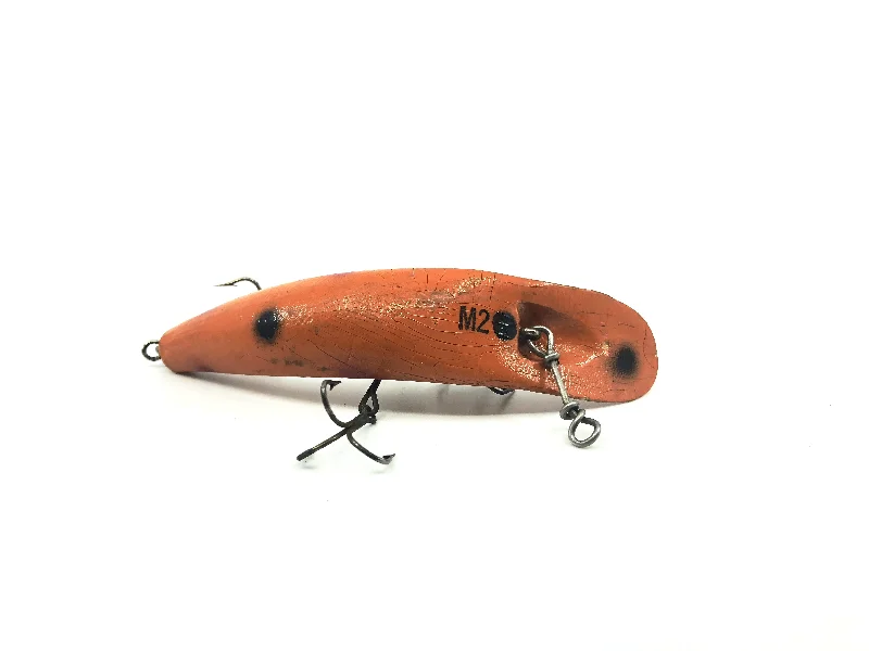 Top-Rated Fishing Lures-Helin Wooden Flatfish M2 O Orange Color