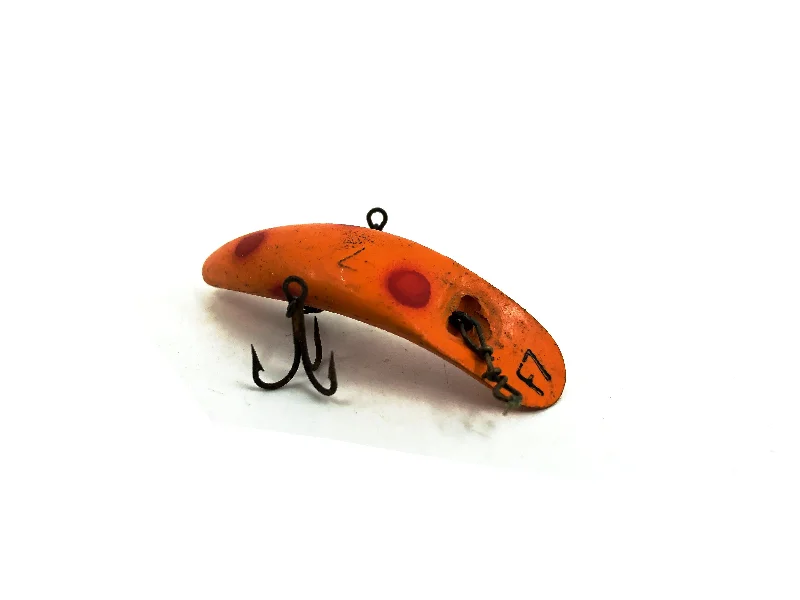 Eco-Friendly Fishing Lures-Helin Flatfish F7, LO Light Orange Color