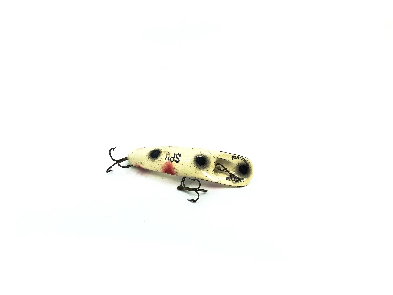 Fishing Lures for Bluegill-Helin Flatfish Wooden SPU WH White Color