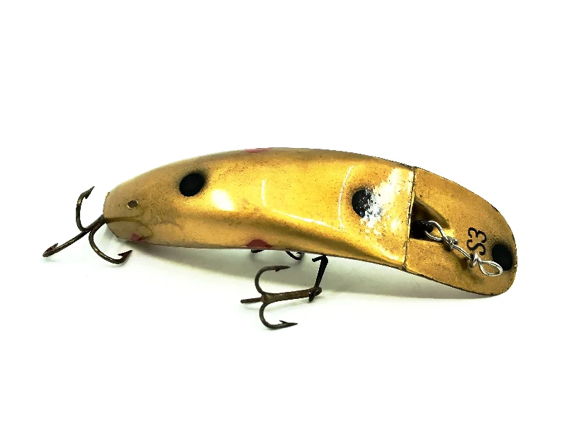 Freshwater Lures-Helin Flatfish S3, GO Gold/Spots Color