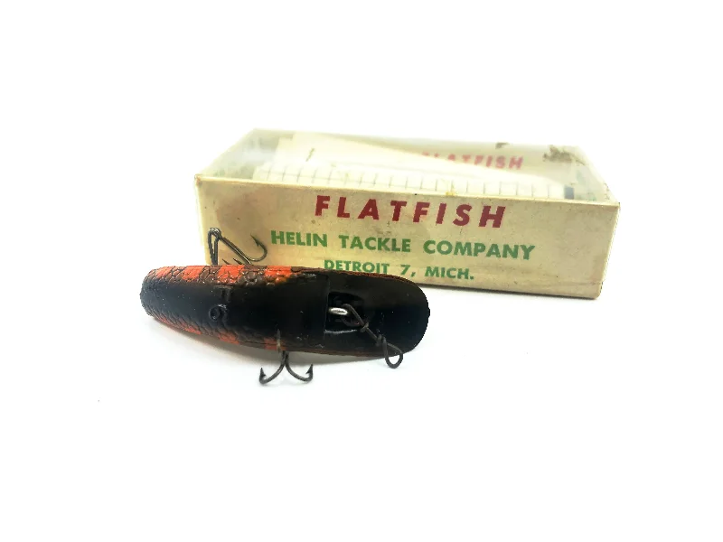 Shrimp Imitation Lures-Vintage Helin Flatfish F6, SC Scale Finish Color with Box