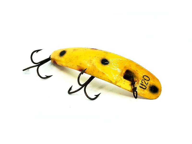 Fishing Lures for Bass-Helin Vintage Flatfish U20, YE Yellow Color