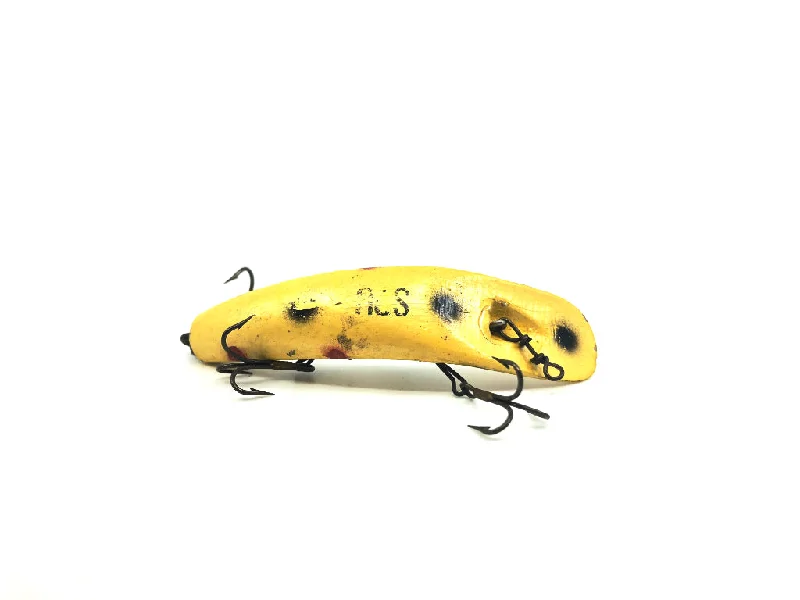 Crankbait Lures-Helin Flatfish Wooden SPU YE Yellow Color