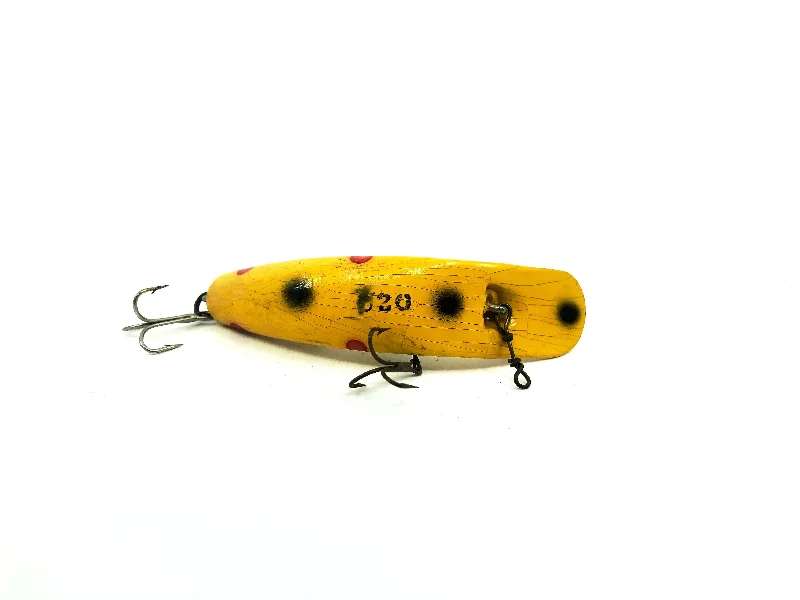 Fishing Lures for Perch-Wooden Helin Flatfish U20 YE Yellow Color