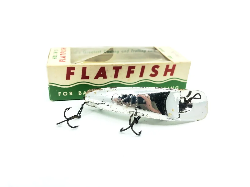 Big Game Lures-Helin Flatfish U20, SPL Silver Plated Color with Box