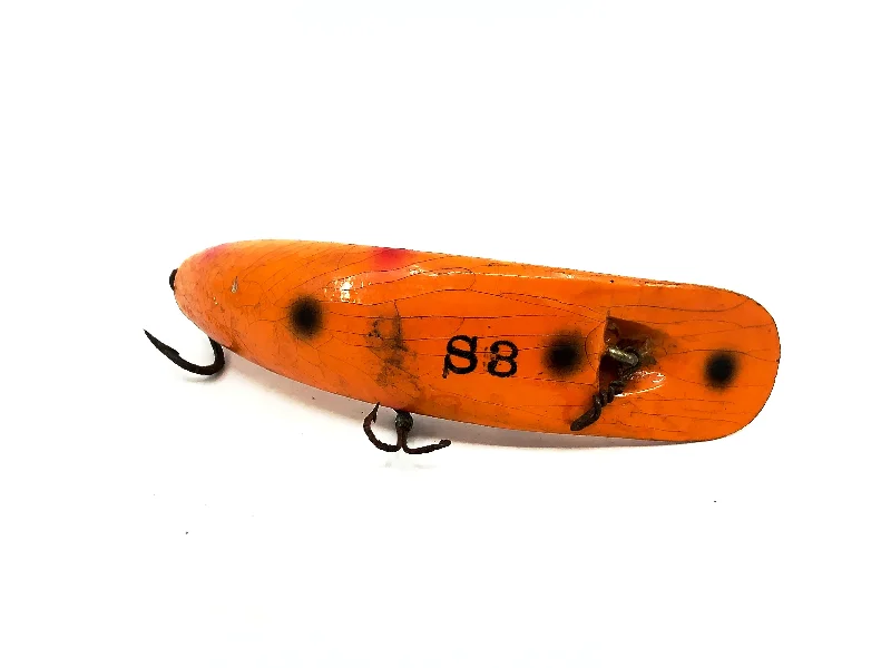 Scented Crawfish Lures-Helin Flatfish S3, Orange Color-Wooden