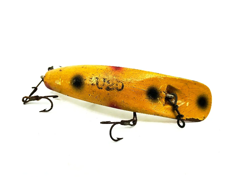 Topwater Lures-Helin Wooden Flatfish U20, YE Yellow Color