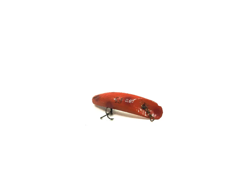 Lures for Fly Fishing-Wooden Helin Flatfish F5 OR Orange Color