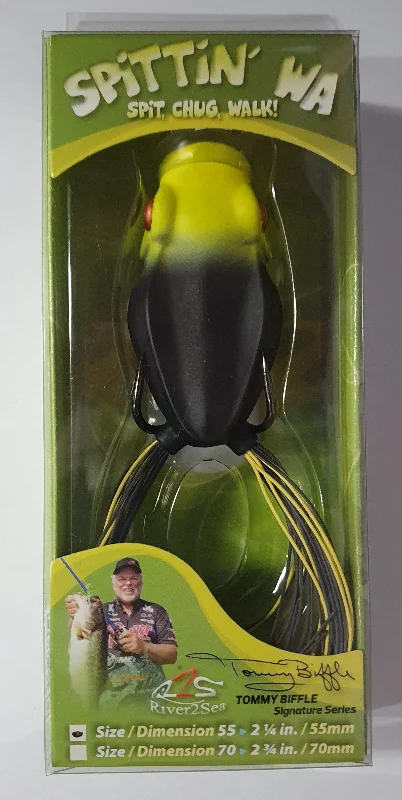 Deep Diving Lures-Spittin Wa 55 Yellow Head Col 02 - Spit55-02