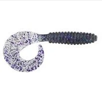 Steelhead Lures-Yum Swimn Grub 3.625" 8ct Smoke Purple