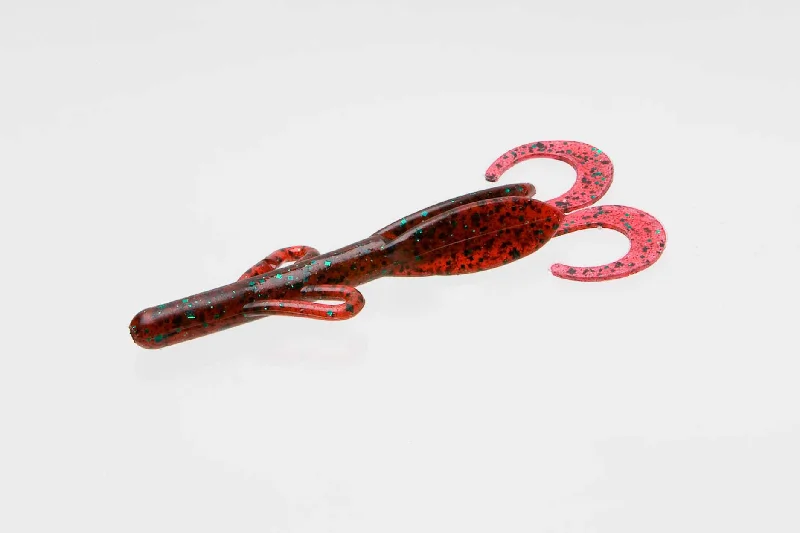 Paddle Tail Lures-Zoom Baby Brush Hog 5.5" 12-bag Red Bug