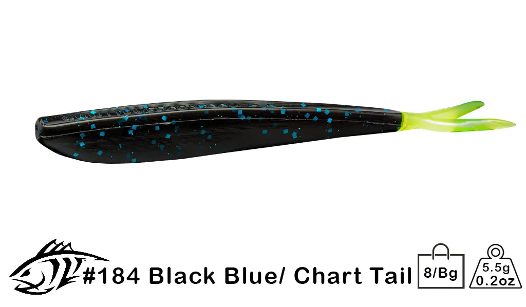 184 Black/ Blue Flake Chart Tail