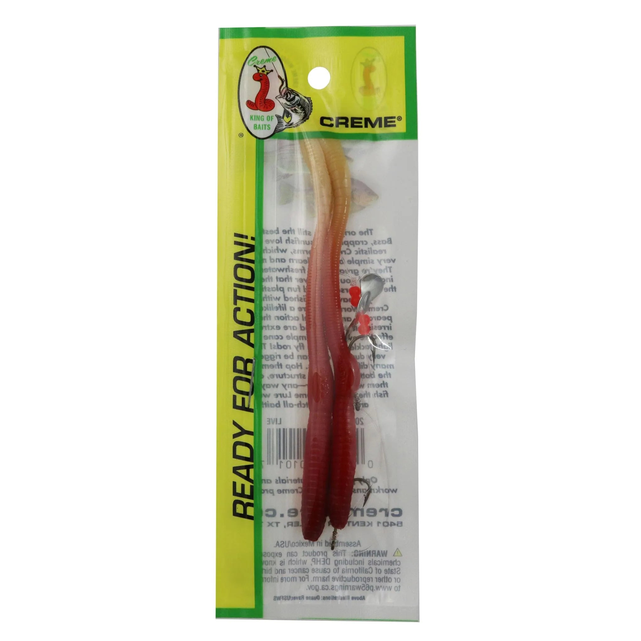 Fishing Lures for Bass-Creme Scoundrel Worms 4''